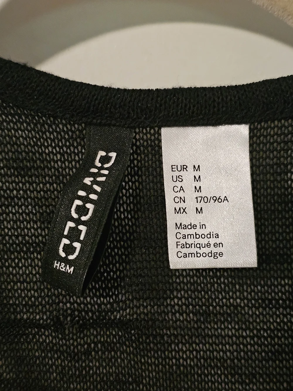 H&M Black Open-Front Lightweight Cardigan
